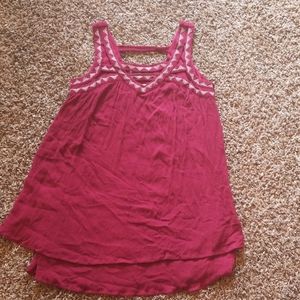 Short dress/swim suit cover up or long shirt.